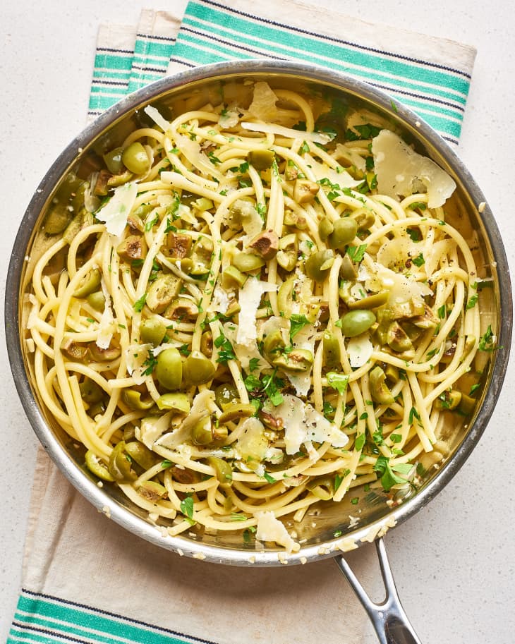 Zesty Mediterranean Green Olive Pasta - Teta's Olives