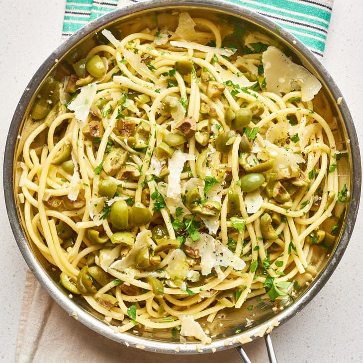 Zesty Mediterranean Green Olive Pasta - Teta's Olives
