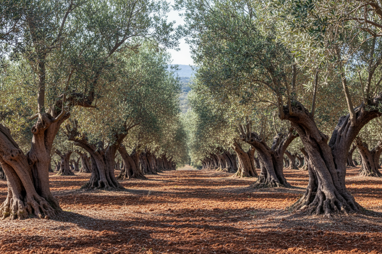 Ancient Nabali olive trees in the Jordan River valley, the exclusive source for Teta's Olives.