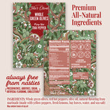 front and back sides of teta's olives fiery hot thai pepper, with a list of the ingredients (whole green olives, red hot peppers, oil, natural flavoring (marinade containing yellow peppers, lemons, bay leaves, water, sea salt)", with additional texts "premium all-natural ingredients" and "always free from nasties (preservatives, additives, sugar, artificial flavoring, cholesterol)